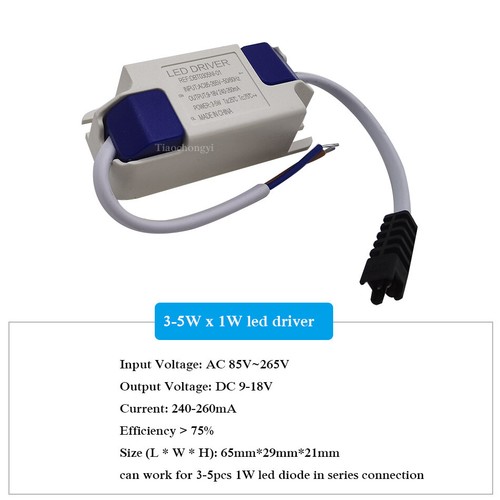 LED Driver Power Supply Transforme 1W 3W 7W 8W 12W 18W 25W 36W AC 240V 300mA - Picture 6 of 11