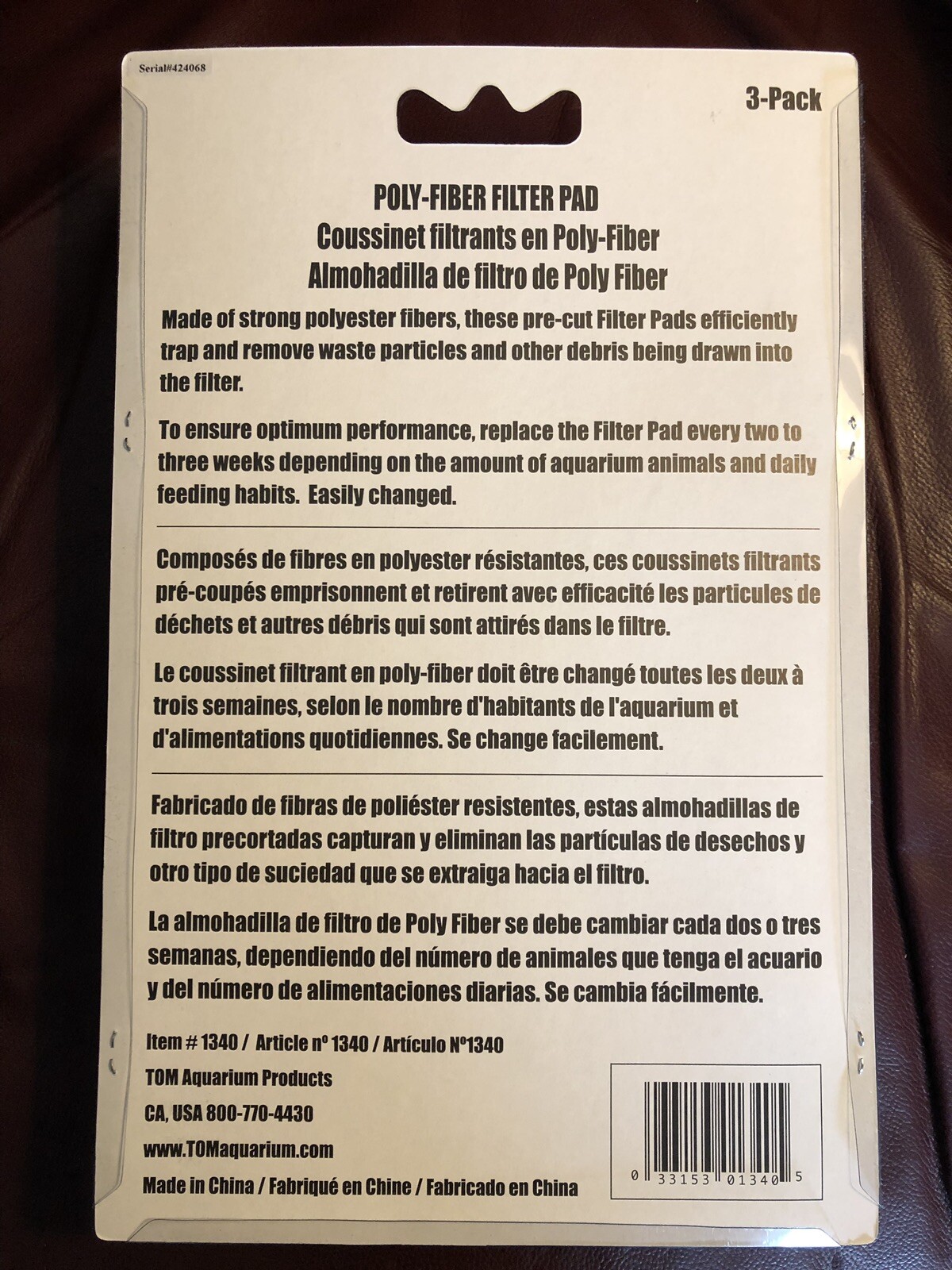 Poly Rapids New Tom Aquarium Poly-Fiber Filter Pad 3-Pack Rapids Pro PS3 PS4 FREE ...