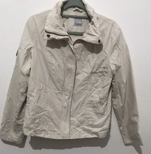 Vintage Kangaroos Jacket Size 16 Basic Off White Cream Long Sleeve Zip Pockets