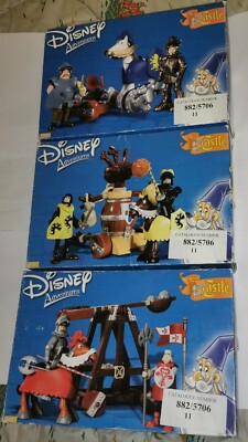Famosa Disney Sword Stone Arthur Sir Hector Knight Catapult Ram lot FREE S/H