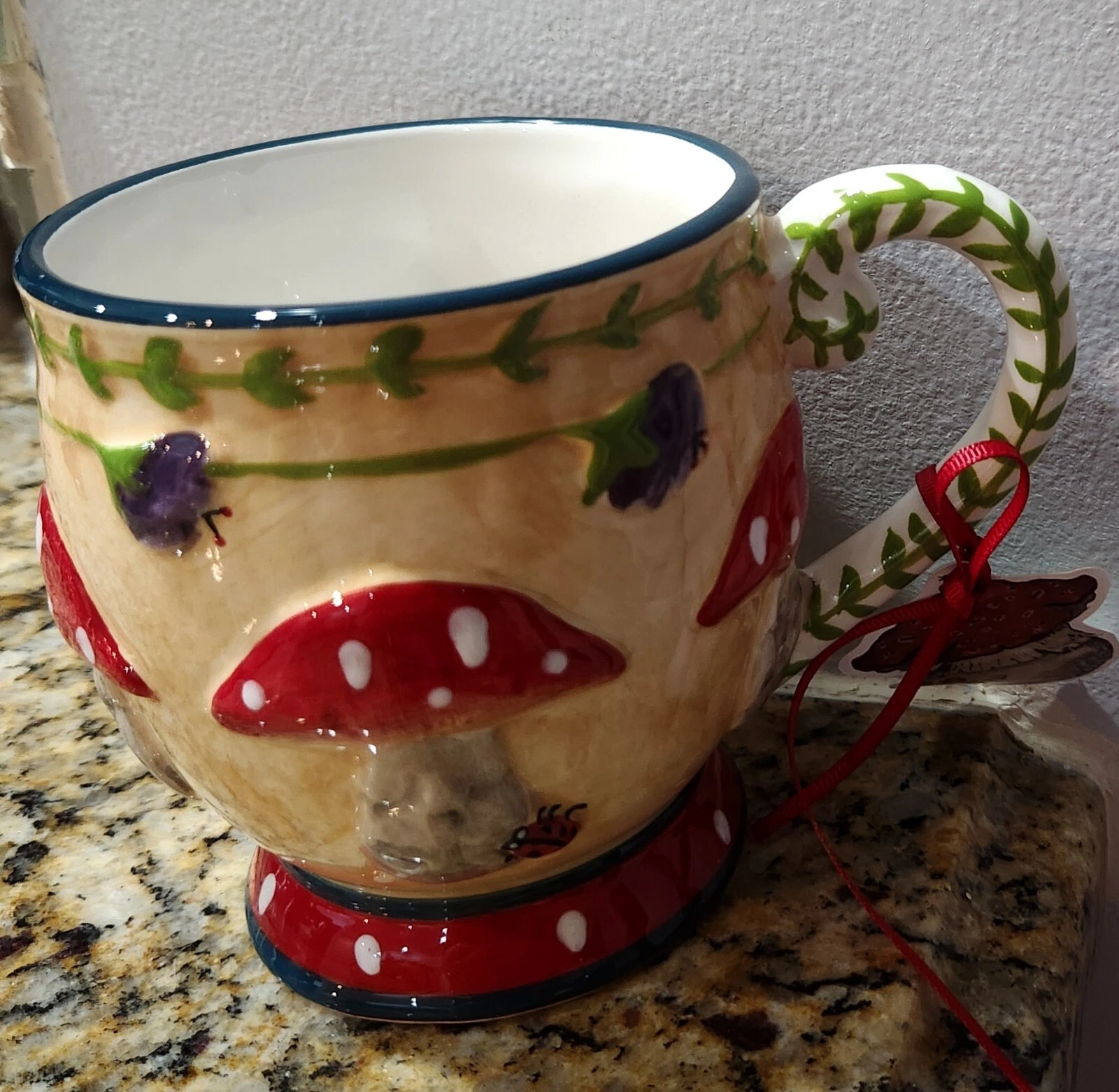 Blue Sky Clayworks Mushroom Morel Coffee Mug - Thumbnail 4