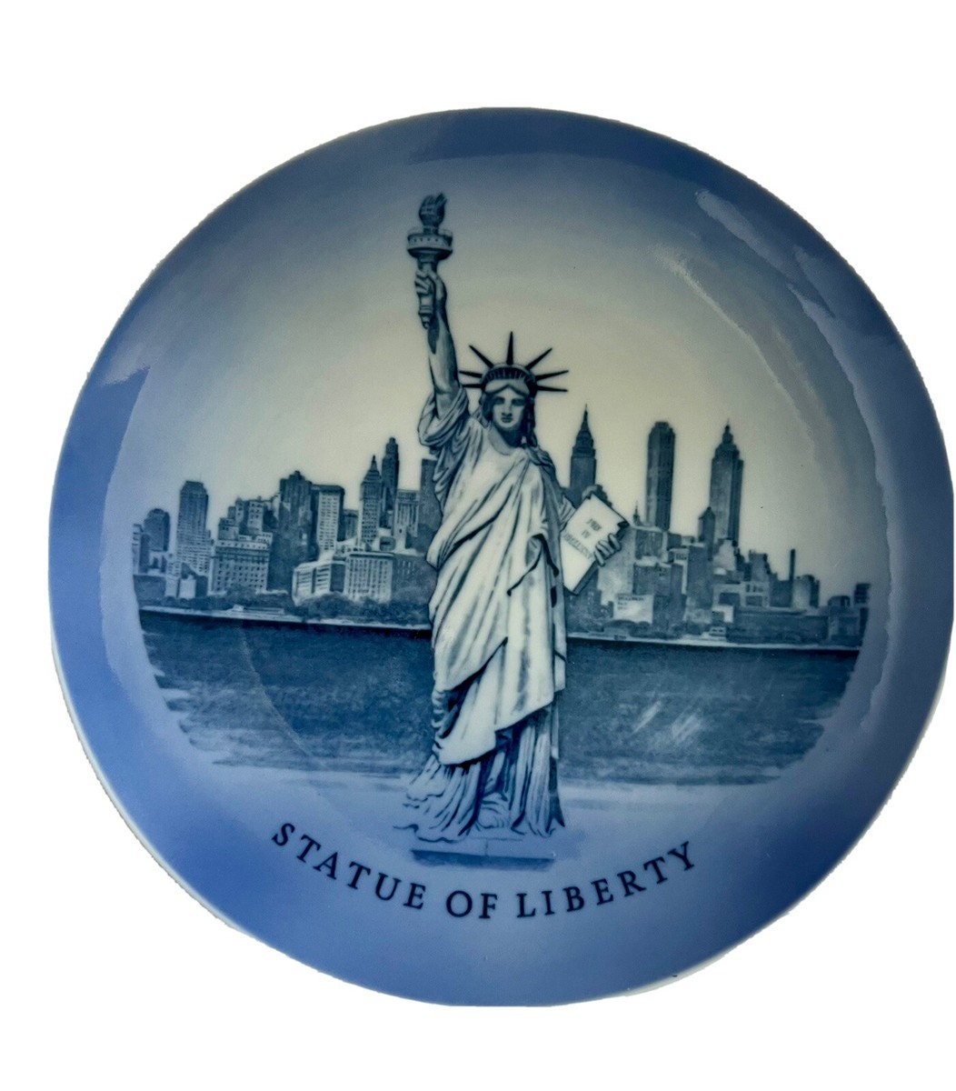 VTG Royal Copenhagen STATUE OF LIBERTY Blue Collector