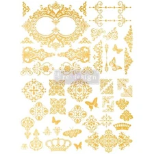 Gilded Baroque Scrollwork | Decor Foil Transfers | Redesign with Prima Transfers