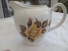 Milk/water jug, Woods & Sons, Burslem England, April Rose pattern, 1940s vintage