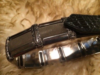 Nanni Metal Ladies Designer Belt Made in Italy 80/32 Waist  display picture 3