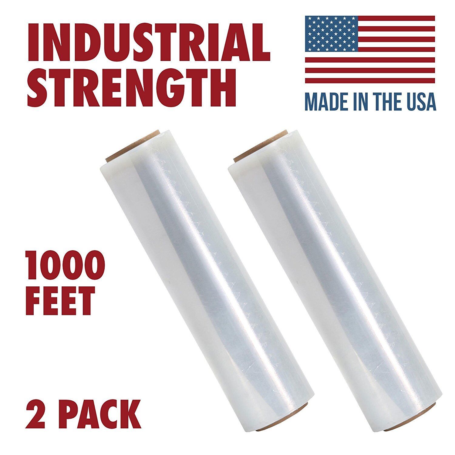 80 Gauge 18 Inch X 1000 Stretch Film for Boxes Packing Tough Pallet Shrink Wrap