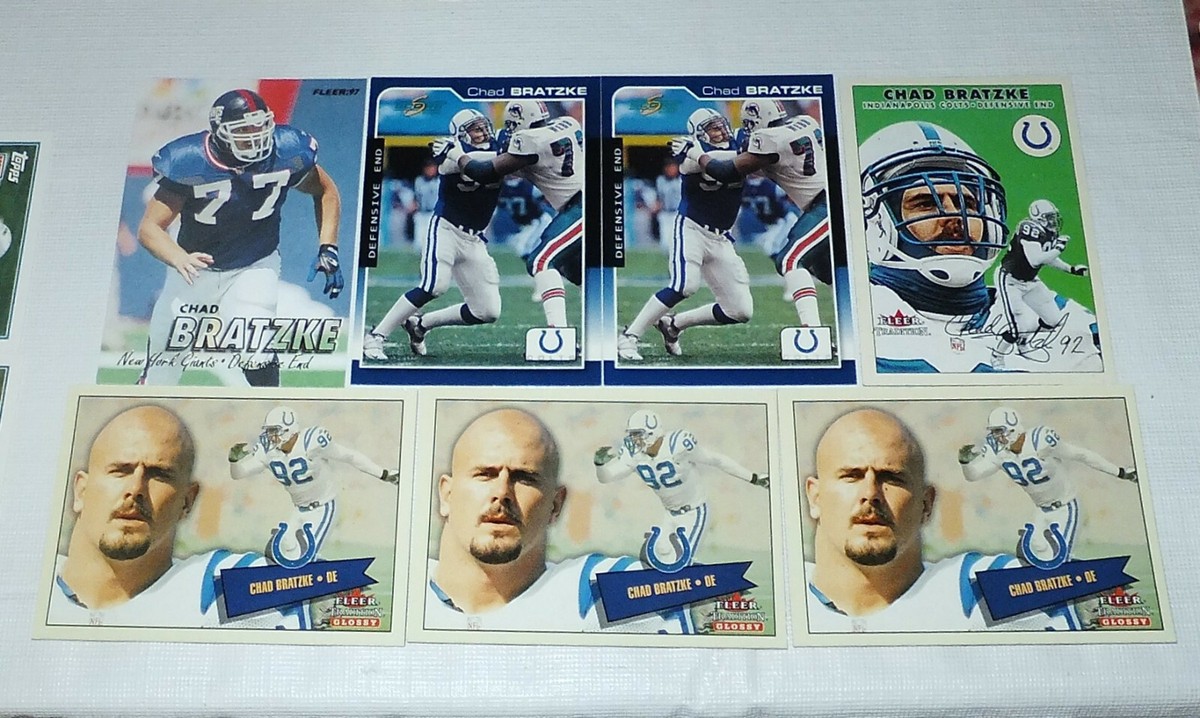 CHAD BRATZKE - Defensive End - Giants / Colts - 7 Card Assorted