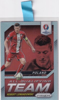 Panini Prizm Euro 2016 No. 10 Robert Lewandowski All-Qualifying Team Silver
