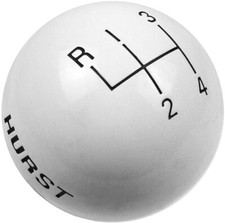 New Hurst Round Ball Shift Knob4-speed Patternwhitemanual1.875