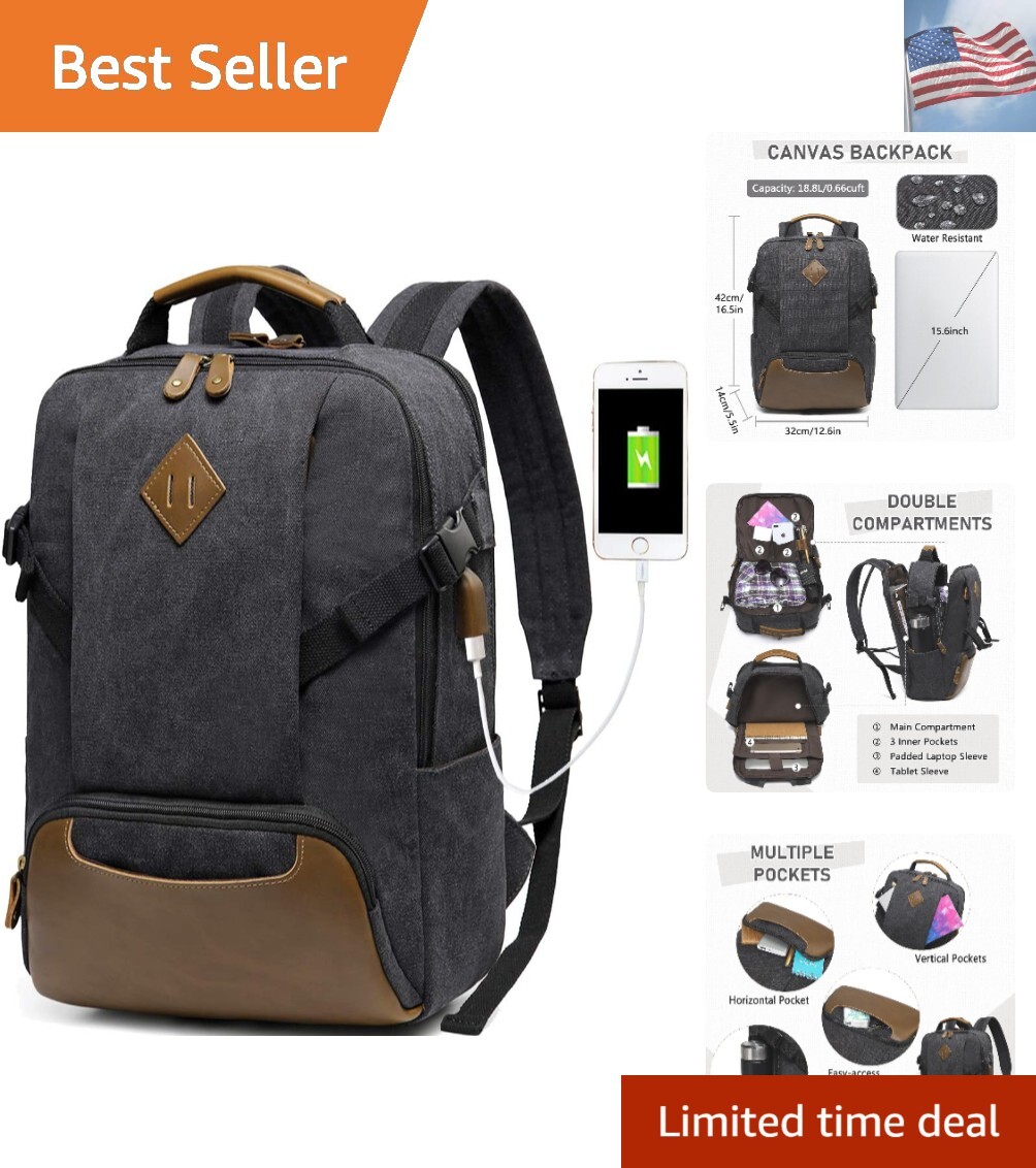 15.6 Inch Waterproof Anti-Theft Laptop Backpack for Business Travel College-image