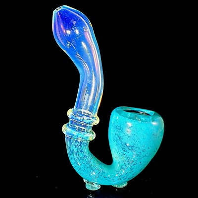 5  AQUA BLUE Sherlock Tobacco Smoking Pipe Fumed THICK Pipe Collectible