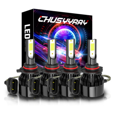 9005+9006 Combo LED Headlight 400W 720000LM High/Low Beam 6500K Bulbs Kit