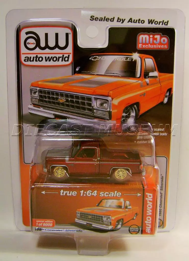 & ; CHEVY SILVERADO TRUCK ORANGE ULTRA RED CHASE MIJO AUTO WORLD RARE silverado 80 & ; CHEVY SILVERADO TRUCK ORANGE ULTRA RED CHASE MIJO AUTO WORLD RARE