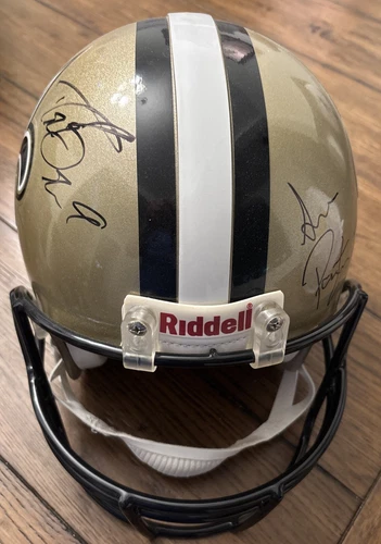 Drew Brees & Sean Payton Autographed Full Size Helmet PSA COA Certified Saints