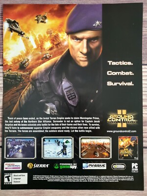 Ground Control II Operation Exodus PC Game 2004 Vintage Promo Ad Print Poster 2