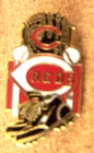 Cincinnati Reds mitt balls spikes lapel pin 1995 Mlb c43491
