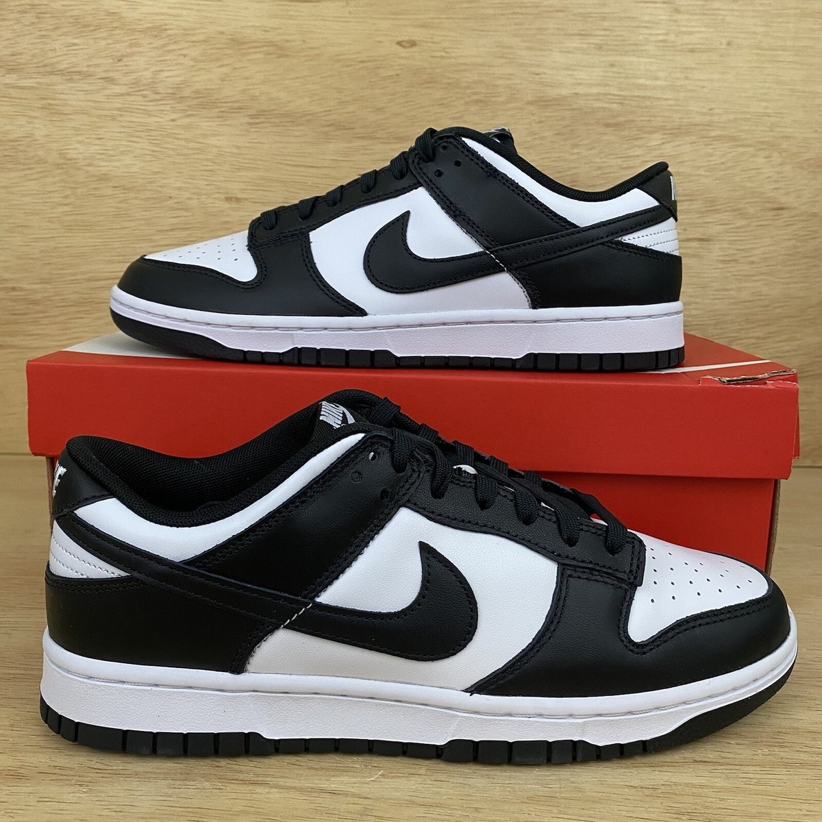 Nike Dunk Low Retro Mens Sz 9 Shoes Black White 'Panda' NEW | eBay