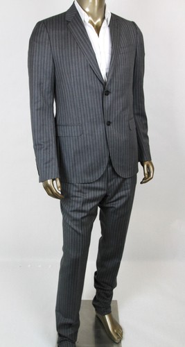 Nuovo Originale Gucci Uomo Lana Mohair Grigio a Righe Abito Giacca  Pantaloni | eBay