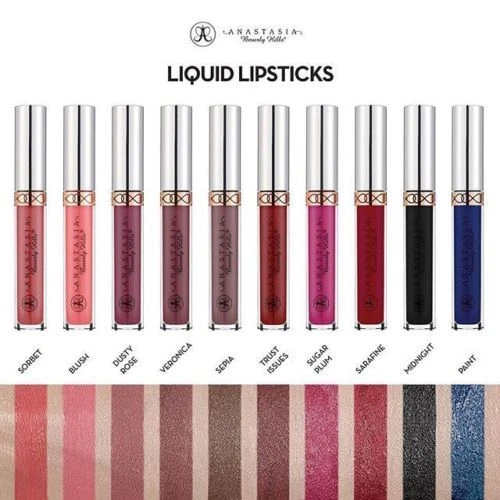 ANASTASIA BEVERLY HILLS COSMÉTICO LÍQUIDO MATE LÁPIZ LABIAL POETA POLVORIENTO MALVA ORIGINAL Foto 3 de 4