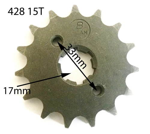 SPF02 FRONT 15T SPROCKET FOR 428 CHAIN BASHAN BS200S-7 200CC  QUAD BIKE QUAD ATV