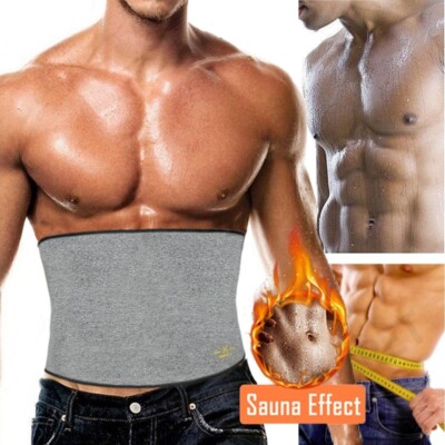 Mens Slimming Body Shaper Waist Trainer Belt Sauna Sweat Body