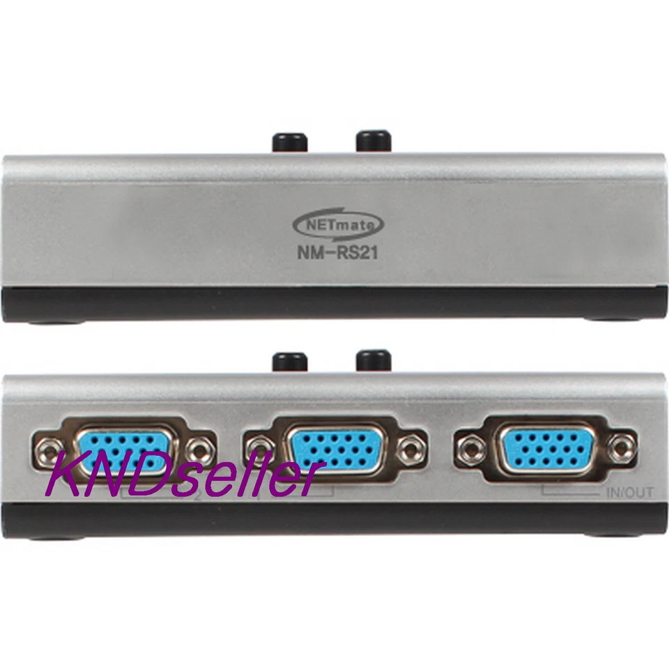 2Port Monitor Switch High Quality Manual Selector Box RGB Splitter VGA 2:1 QWXGA - Image 2 of 3