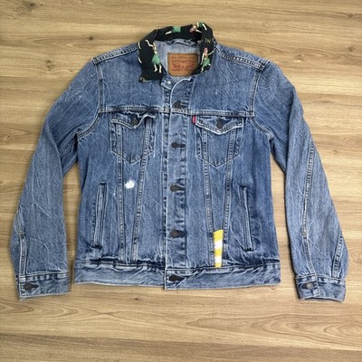 Levi s Denim Trucker Blue Jean Jacket One Of A Kind Men's Size M Custom Artisan