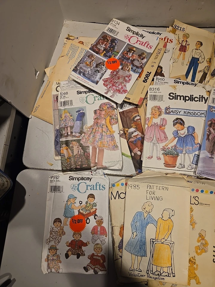 McCalls Simplicity Pattern Lot Baby Toddler Child Boy Girl Vintage 80s - Image 3 of 4