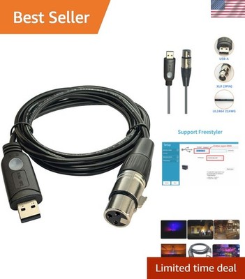 1.8M USB to DMX Cable with Stable Connectivity for Event Lighting Control