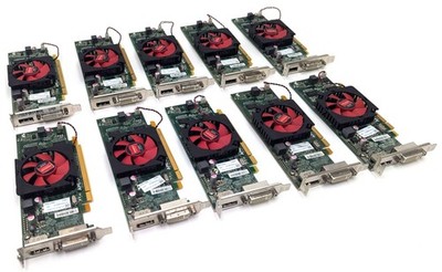 Lot of 10 Dell AMD Radeon HD 6450 1GB GDDR3 Graphics Card DVI Low Profile 00WH7F