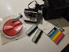 Vintage Polaroid Land Camera Rainbow Stripe 1970s One Step Polaroid Camera