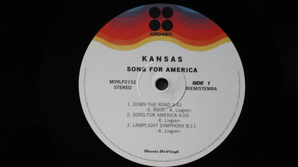 Kansas – Song For America LP VINYL PROGRESSIVE ROCK 2018 MOVLP2152 TOP - Bild 2 von 4
