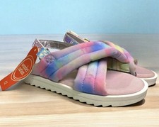 Wonder Nation Rainbow Pink Sandals Adjustable, Size 12, NWT, Girls