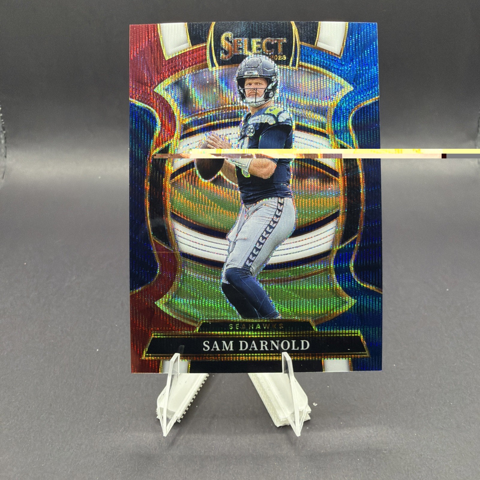 2025 Panini Select - Concourse Sam Darnold #13 Tri-Color Prizm /399