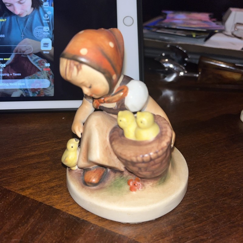 Vintage M J Hummel 57/0 Chick Girl Figurine Germany Marks On Bottom