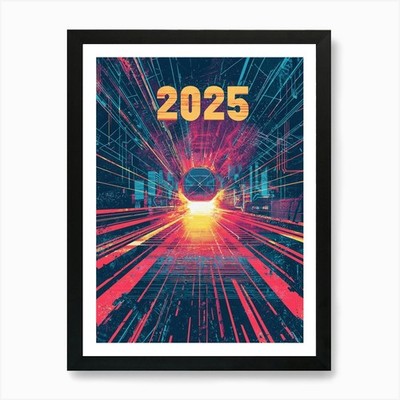 Aihrgdesign A Retro Futurist Poster Gerahmt Wandbild Poster Leinwanddruck Bild