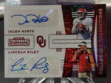 JALEN HURTS / LINCOLN RILEY 2020 Contenders Draft Picks Collegiate Auto #/10