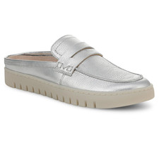 HOT DEAL VIONIC Women's Uptown Mule 2, Silver Leather MEDIUM