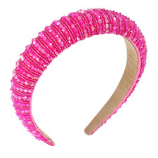 Beaded Rhinestone Headband for Women Girls Fashion Sparkly Crystal Headband