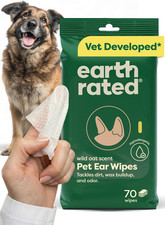 Dog Ear Wipes, Vet-Developed Pet Ear Wipes for Dogs Cats, 70 Count