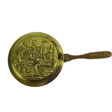 Antique Silent Butler Ash Crumb Tray w/ Lid Peerage England Brass 