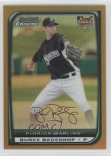 2008 Bowman Draft Chrome Gold Refractor 6/50 Burke Badenhop #BDP4 1p5