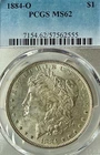 1884-O MS62 PCGS New Orleans Mint Morgan Silver Dollar