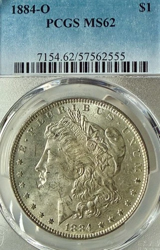 1884-O MS62 PCGS New Orleans Mint Morgan Silver Dollar