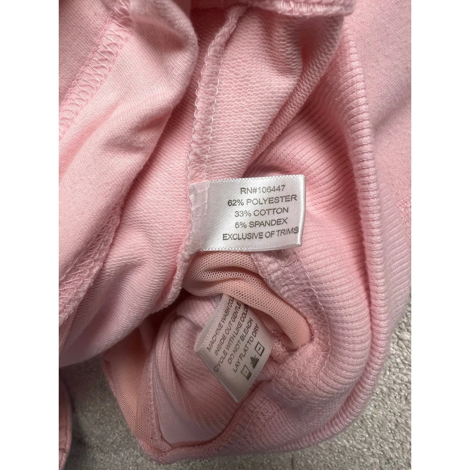 Boston Proper Sport Pink Lounge Set M Eyelet Embellished Y2K Hoodie Track Suit - Image 3 of 4