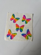 Vintage Sandylion Rainbow Butterflies Foil Stickers 5 Stickers