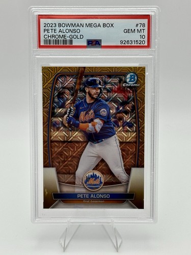 2023 Bowman Chrome #78 Chrome Gold Pete Alonso /50 PSA 10