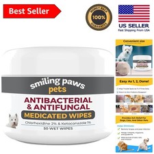 Antibacterial  Antifungal Pet Wipes - Chlorhexidine  Ketoconazole Treatment