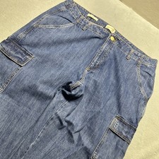 Y2k 2000s Beyond Baggy Cargo Pants Womens 17 Reg 41x26 Wide Leg Hamilton Stretch