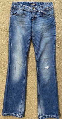Killah Jeans Ladies Size 25 Distressed 100% Cotton Made In Tunisia Vintage Sixty